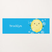 Cute cartoon bubbles afbeelding yogamat (Achterkant (horizontaal))