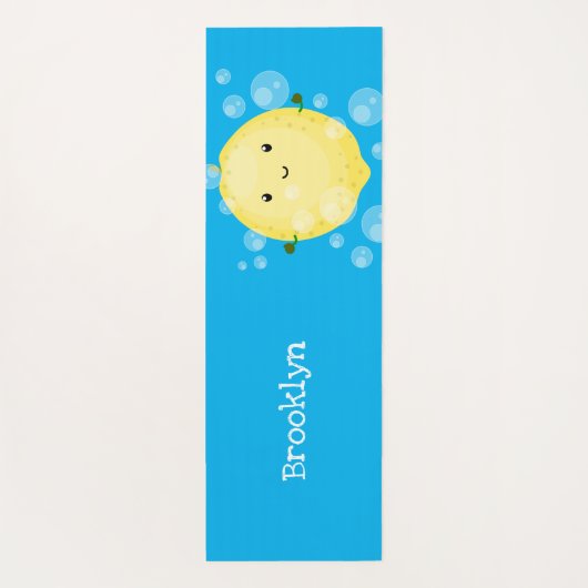 Cute cartoon bubbles afbeelding yogamat (Achterkant)
