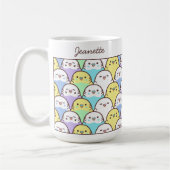 Cute Cartoon Budgie Parrot Pattern Name Koffiemok (Links)