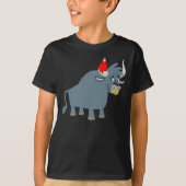 Cute Cartoon Bull kinderen T-shirt (Voorkant)