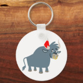 Cute Cartoon Bull sleutelhanger (Voorkant)