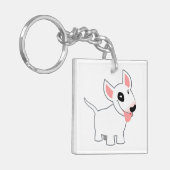 Cute Cartoon Bull Terrier AcrylSleutelhanger Sleutelhanger (Voorkant Links)