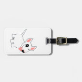 Cute Cartoon Bull Terrier Bagagelabel (Voorkant horizontaal)