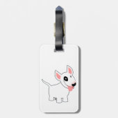 Cute Cartoon Bull Terrier Bagagelabel (Achterkant verticaal)