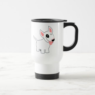 Cute Cartoon Bull Terrier Commuter Mok