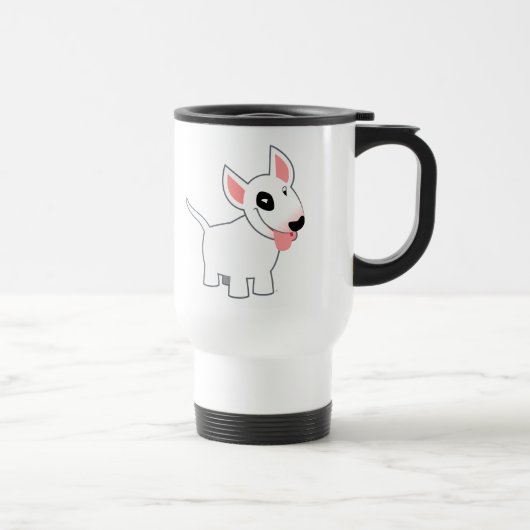 Cute Cartoon Bull Terrier Commuter Mok (Rechts)