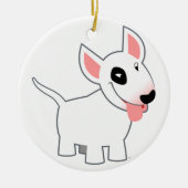 Cute Cartoon Bull Terrier Keramisch Ornament (Voorkant)