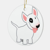 Cute Cartoon Bull Terrier Keramisch Ornament (Links)