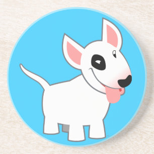 Cute Cartoon Bull Terrier Onderzetter