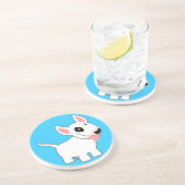 Cute Cartoon Bull Terrier Onderzetter (Zijkant)