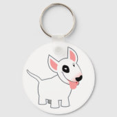Cute Cartoon Bull Terrier Sleutelhanger (Voorkant)