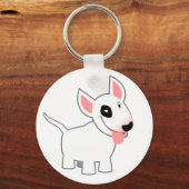 Cute Cartoon Bull Terrier Sleutelhanger (Voorkant)