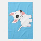 Cute Cartoon Bull Terrier Theedoek (Verticaal)