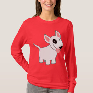 Cute Cartoon Bull Terrier Women T-Shirt