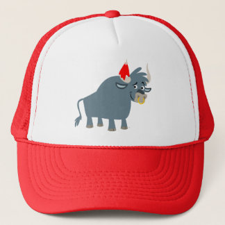 Cute Cartoon Bull Trucker Hat Pet