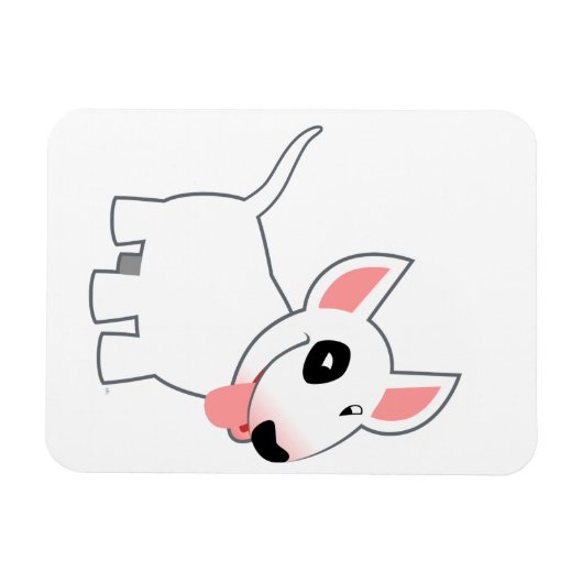 Cute Cartoon Bulter Terrier Flexible Magnet Magneet (Horizontaal)