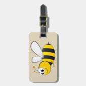 Cute cartoon Bumble Bee Bagagelabel (Voorkant verticaal)