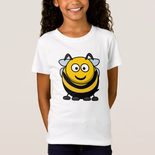 Cute Cartoon Bumble Bee Kinder T-shirt (Voorkant)