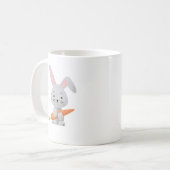 Cute Cartoon Bunny Carrot Koffiemok (Voorkant links)