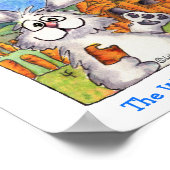 Cute Cartoon Bunny Rabbit Poster Print- Wortel (Hoek)