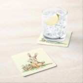 Cute Cartoon Bunny Rabbit Sketch Kartonnen Onderzetters (Insitu)