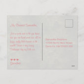 Cute Cartoon Bunny Valentijn Briefkaart (Achterkant)