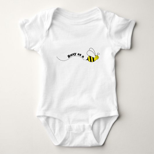 Cute Cartoon Busy Little bee Romper (Voorkant)
