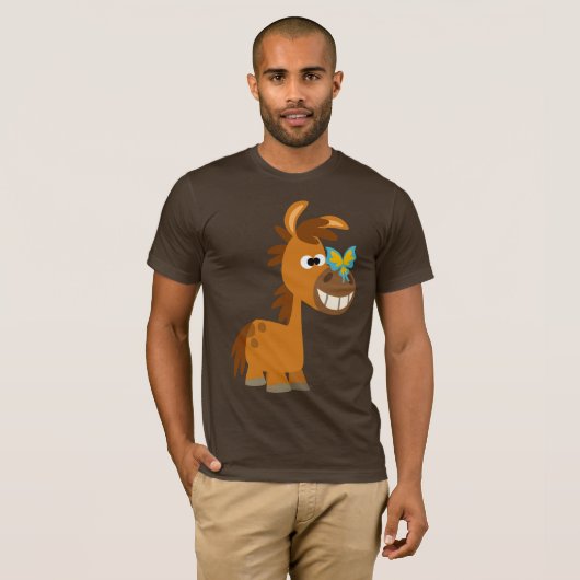 Cute Cartoon Butterfly Pony T-Shirt (Voorkant volledig)