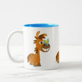 Cute Cartoon Butterfly Pony Tweekleurige Koffiemok (Links)