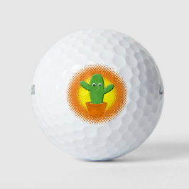 Cute Cartoon Cactus Golfballen