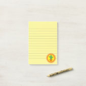 Cute Cartoon Cactus Lined Post-it® Notes (Op bureau)