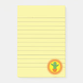 Cute Cartoon Cactus Lined Post-it® Notes (Voorkant)