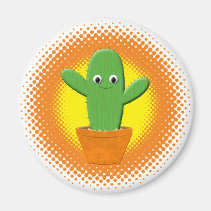 Cute Cartoon Cactus Magneet