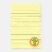 Cute Cartoon cactus met roze bloemen Post-it® Notes (Voorkant)