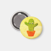 Cute Cartoon Cactus Painting Magneet (Voorkant / Achterkant)