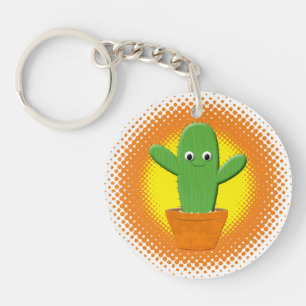 Cute Cartoon Cactus Sleutelhanger