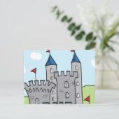 Cute Cartoon Castle Briefkaart (Staand voorkant)