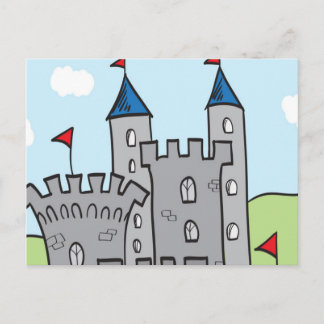 Cute Cartoon Castle Briefkaart
