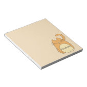 Cute Cartoon Cat Add Name | Beige Notitieblok (Schuin)