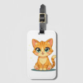 **Cute Cartoon Cat – Adorable Kitty Illustration** Bagagelabel (Voorkant (verticaal))