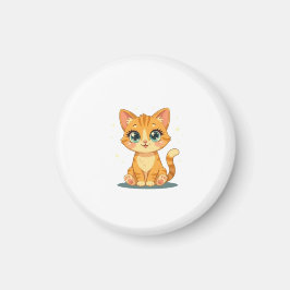 **Cute Cartoon Cat – Adorable Kitty Illustration** Magneet