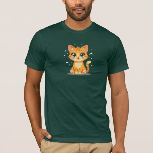 **Cute Cartoon Cat – Adorable Kitty Illustration** T-shirt (Voorkant)