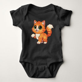 Cute Cartoon Cat Baby Bodysuit