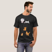 Cute Cartoon Cat Car Sticker Funny Cat Scratch gif T-shirt (Voorkant volledig)