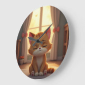 Cute cartoon cat grote klok (Hoek)