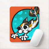 CUTE CARTOON CAT MERMAID MUISMAT (Met muis)