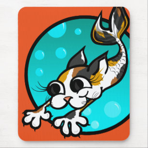 CUTE CARTOON CAT MERMAID MUISMAT