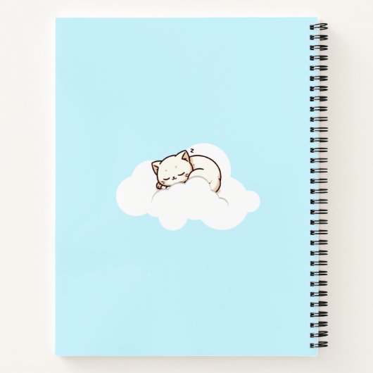 Cute Cartoon Cat Notebook  Notitieboek (Achterkant)