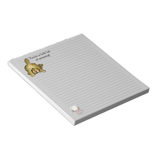 Cute Cartoon Cat Notitieblok (Schuin)
