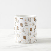 Cute Cartoon Cat Pattern Mug | Kawaii Kitty Coffee Koffiemok (Center)